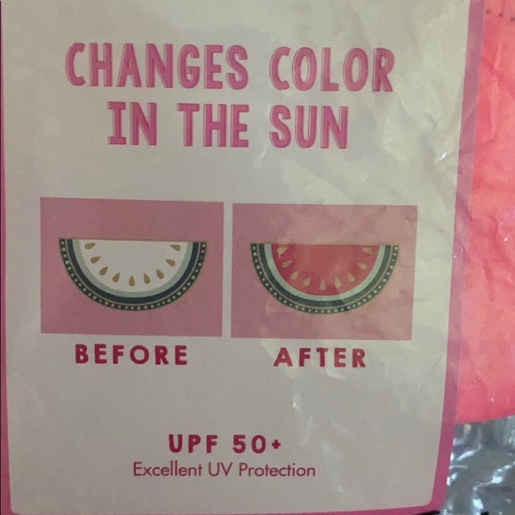 watermelon tie dye color changing 1 shoulder swim - Picture 4 of 4